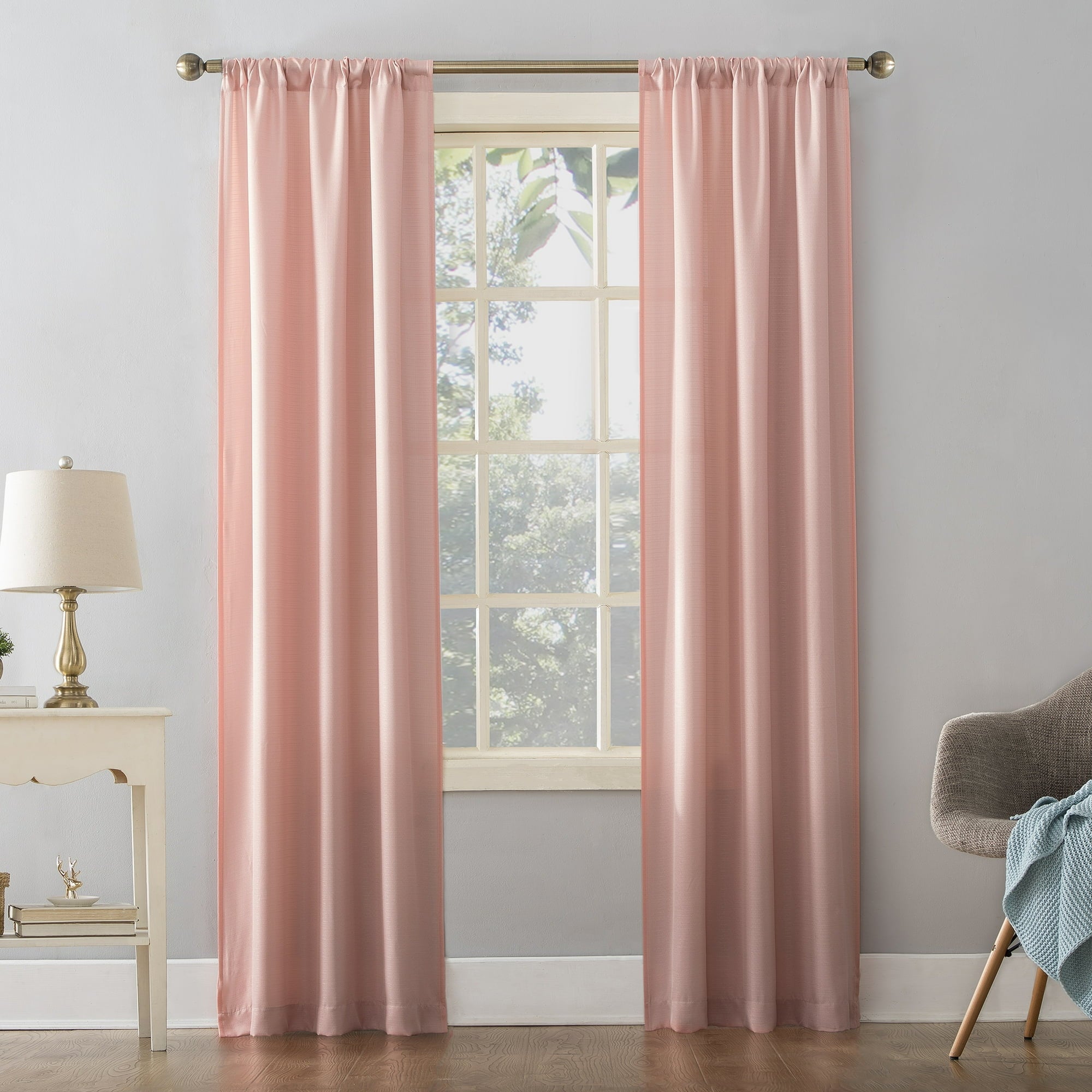 Textured Solid Rod Pocket Curtain Panel, 38 Textured Solid Rod Pocket Curtain Panel, 38